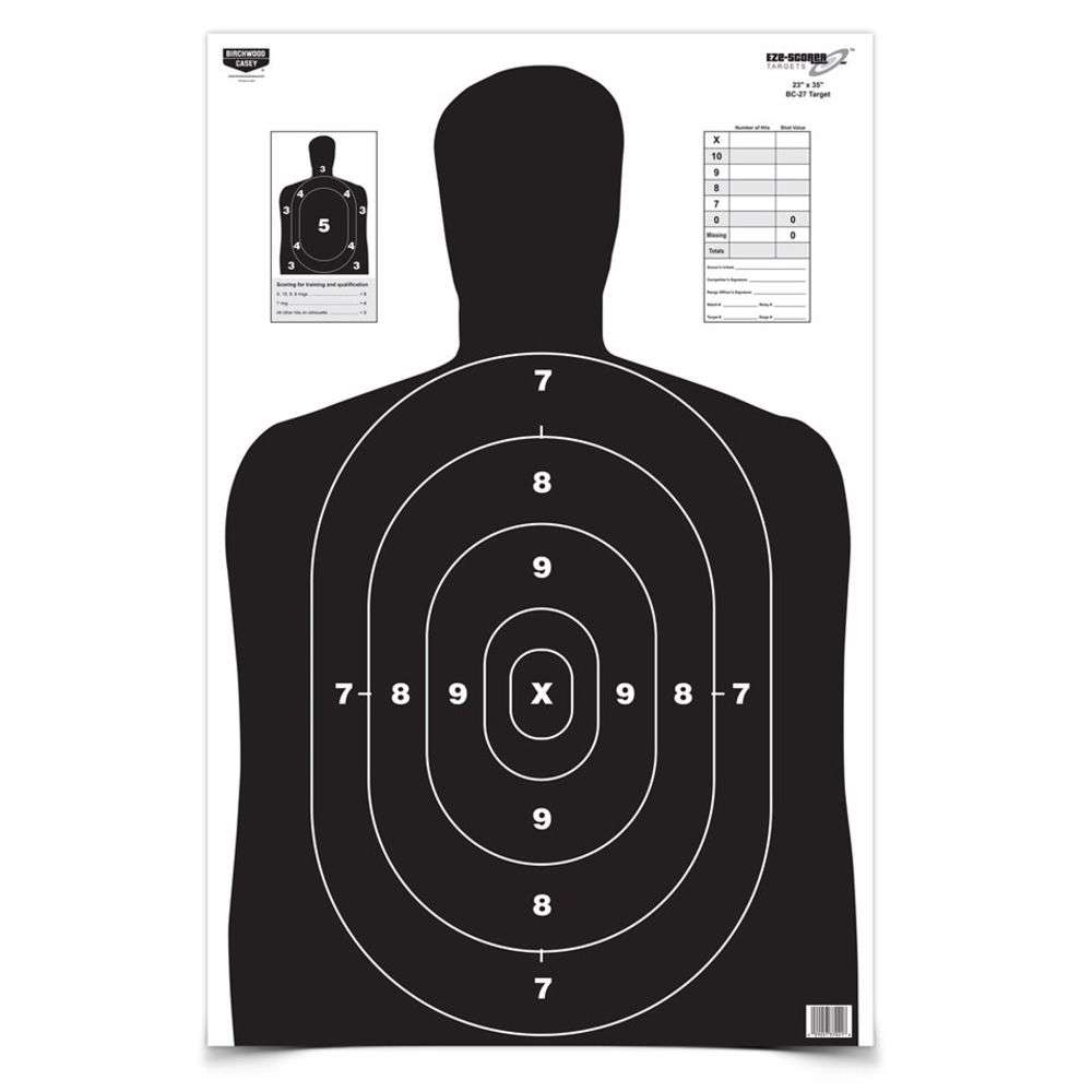 Targets Birchwood Casey 4.50" EZE-SCORER BC27 BLACK 23X35IN 5PK